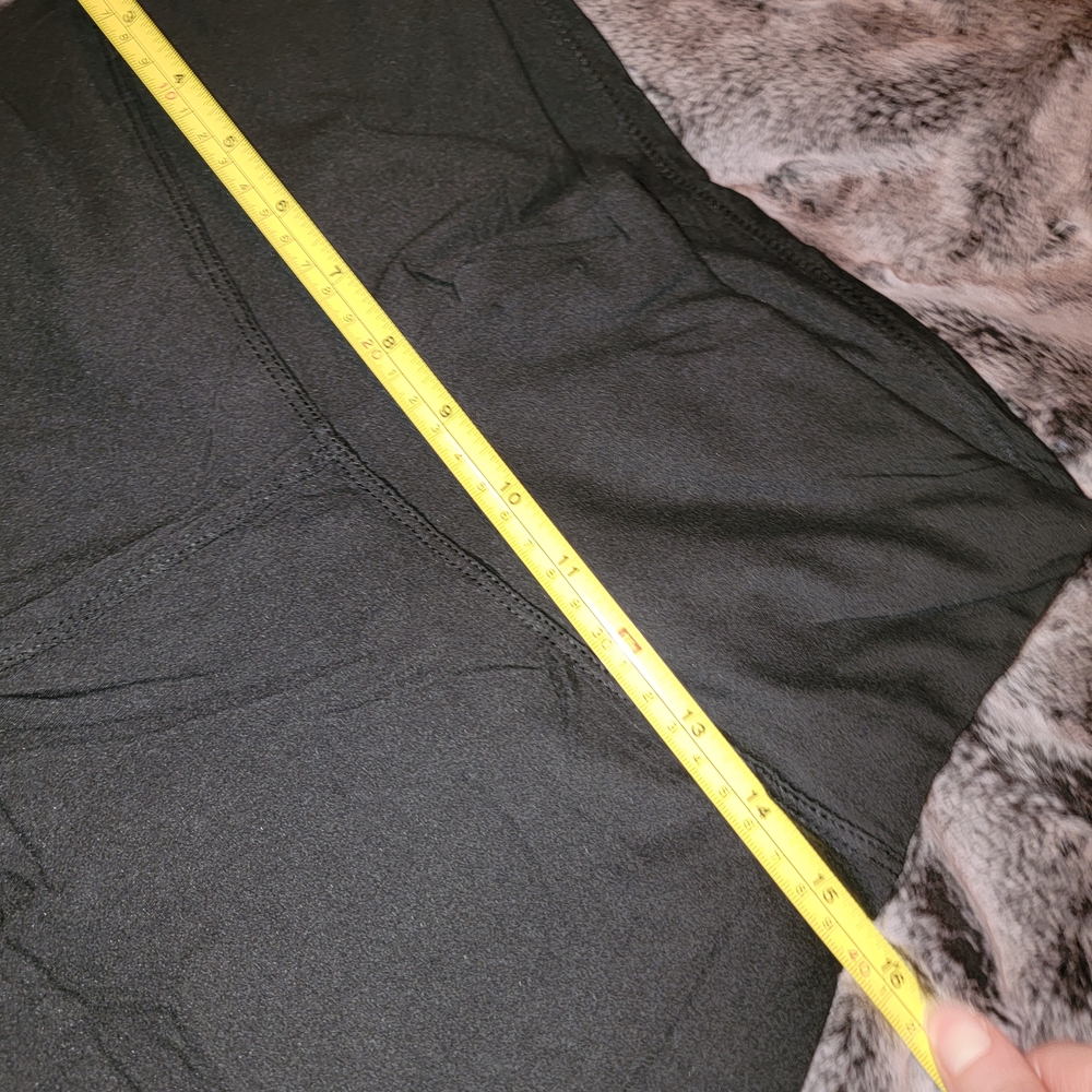 2 Pair Women's Black Fleece Lined Leggings Size L/XL - Picture 5 of 7